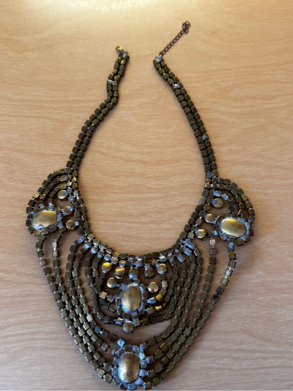 50s Vintage czech Crystal Bib Necklace - Picture 6 of 8